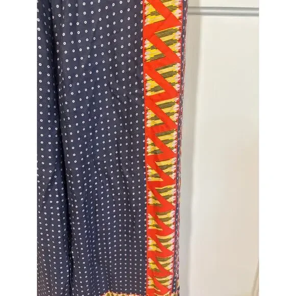 Boho hippie Ivy Jane women made USA rayon pants small NWT multi color